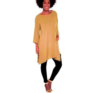 Linea by Louis Dell’Olio QVC asymmetrical yellow gold color top pockets Large